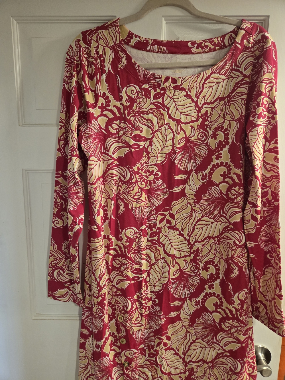 Lilly Pulitzer Red & Cream Floral-Print Midi Dress
